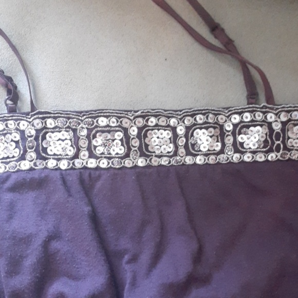 6/$25 Purple Bling Sequin Tank Top - Picture 2 of 4
